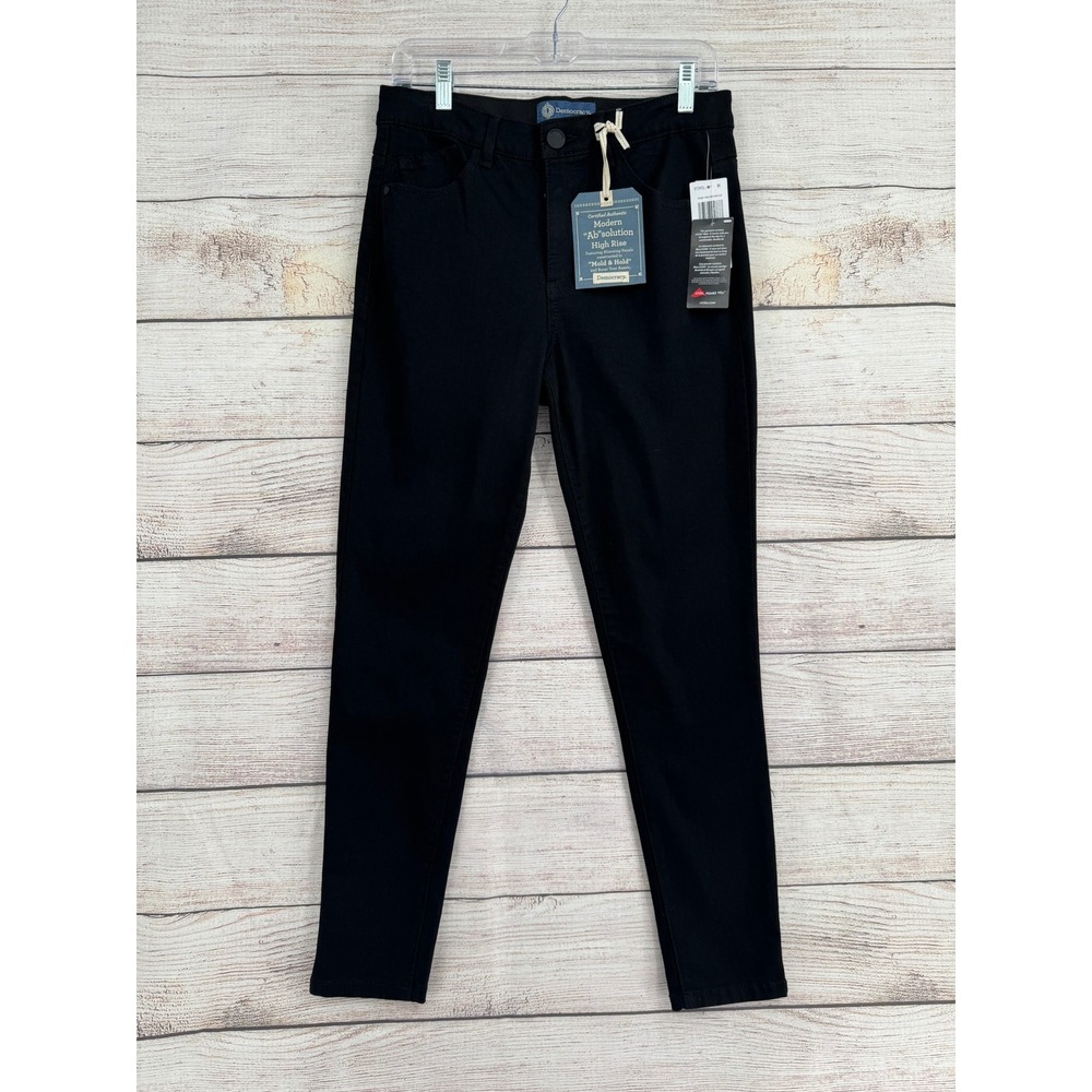 Democracy Ab solution Pants Womens 8 Black High Rise Skinny B1721KFSL